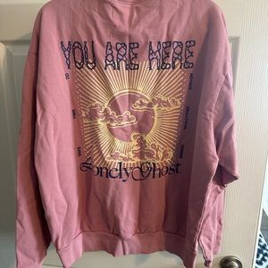 Brand new Lonely Ghost pink sweatshirt in size L